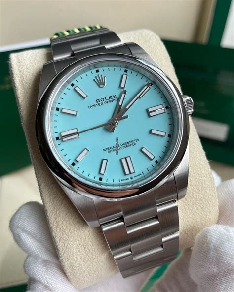 rolex oyster perpetual 41 retail price|Rolex tiffany blue 41 price.